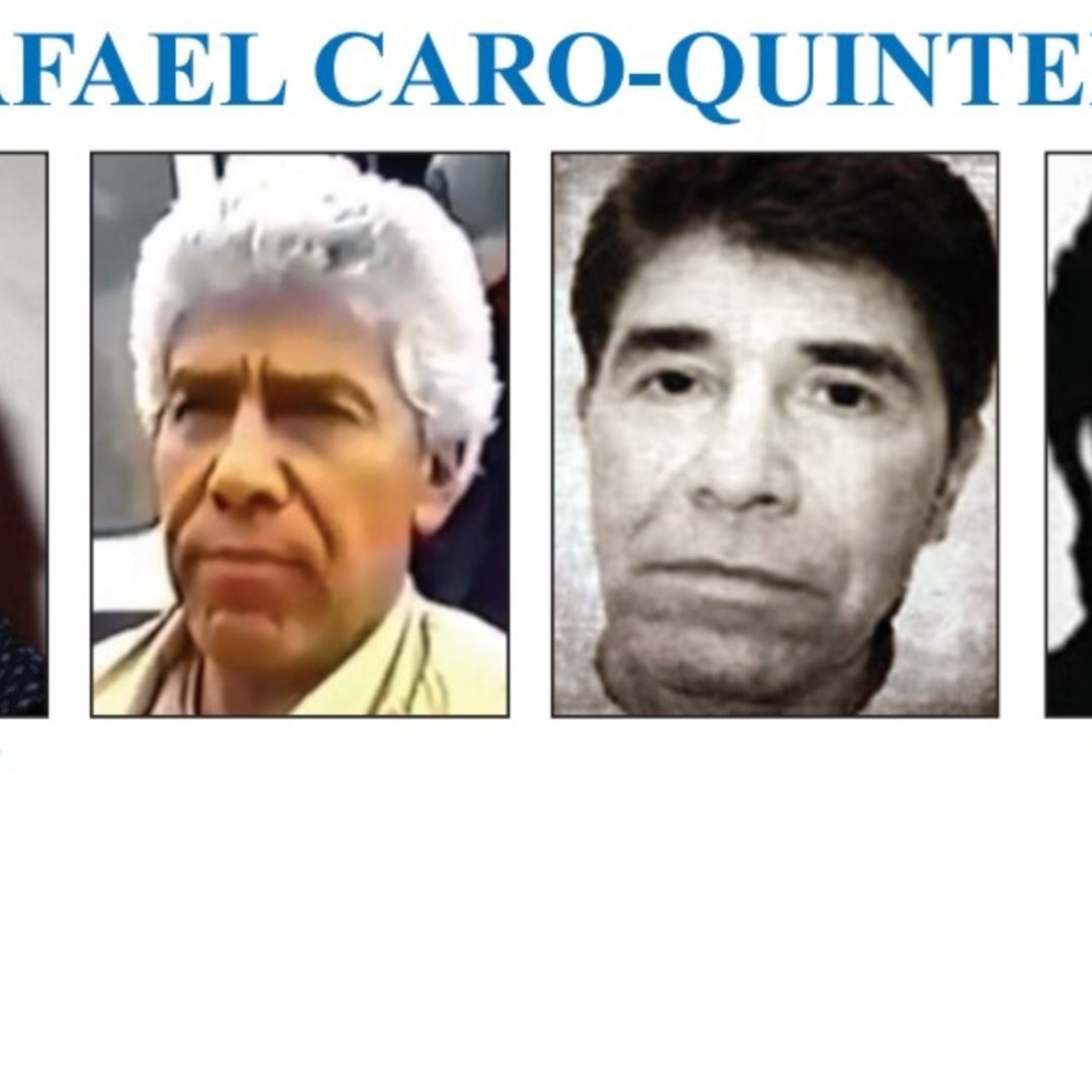 Retratos de Rafael Caro Quintero distribuidos por el FBI