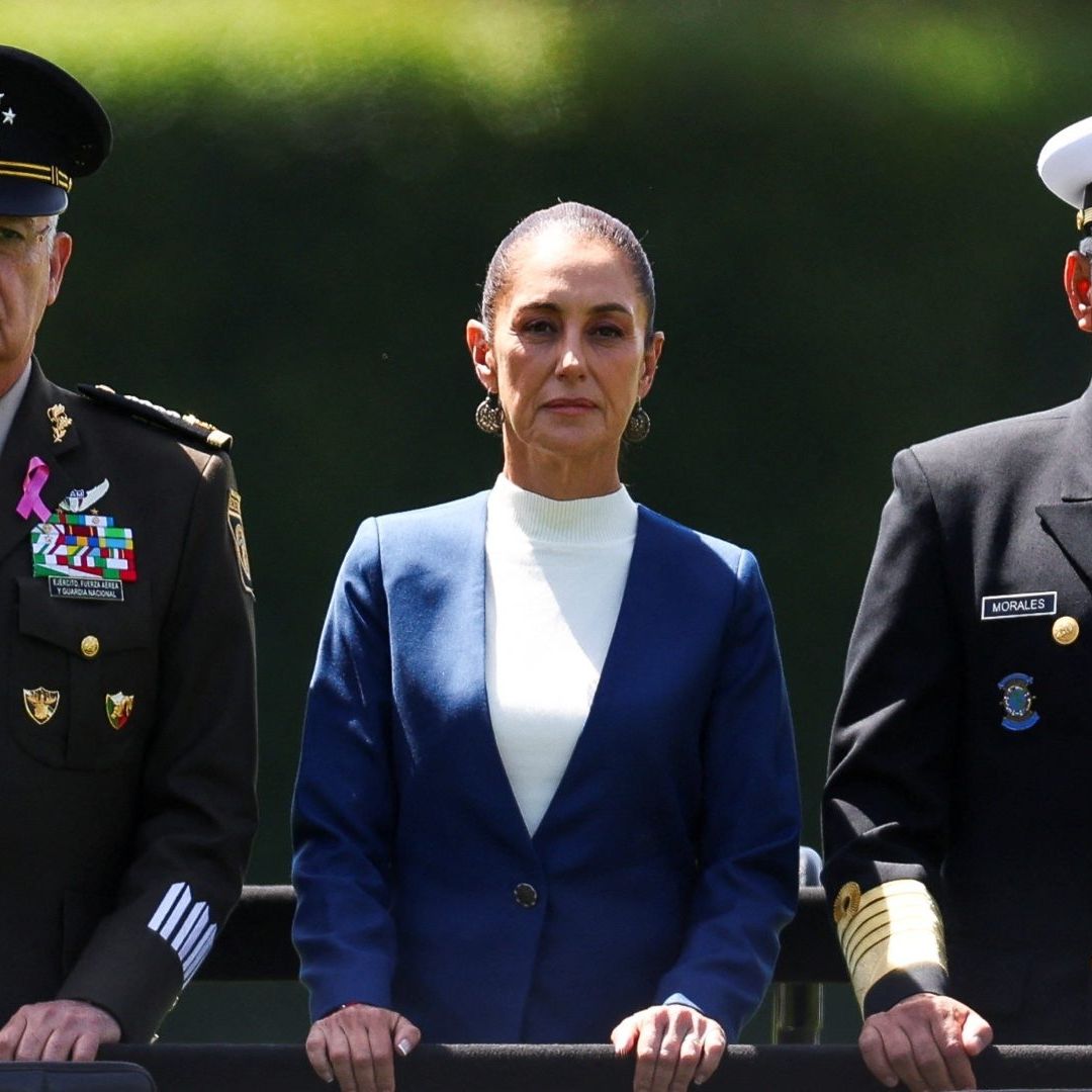 Ricardo Trevilla, Claudia Sheinbaum y Raymundo Pedro Morales. Foto: Reuters
