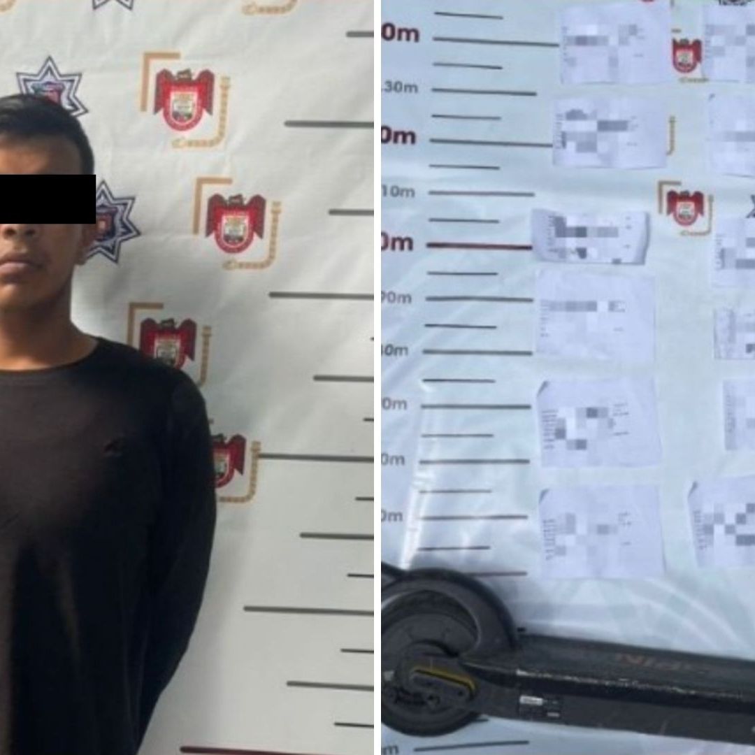Capturan en Tijuana a Hombre que Repartía Volantes Amenazantes en Patín Eléctrico a Comercios