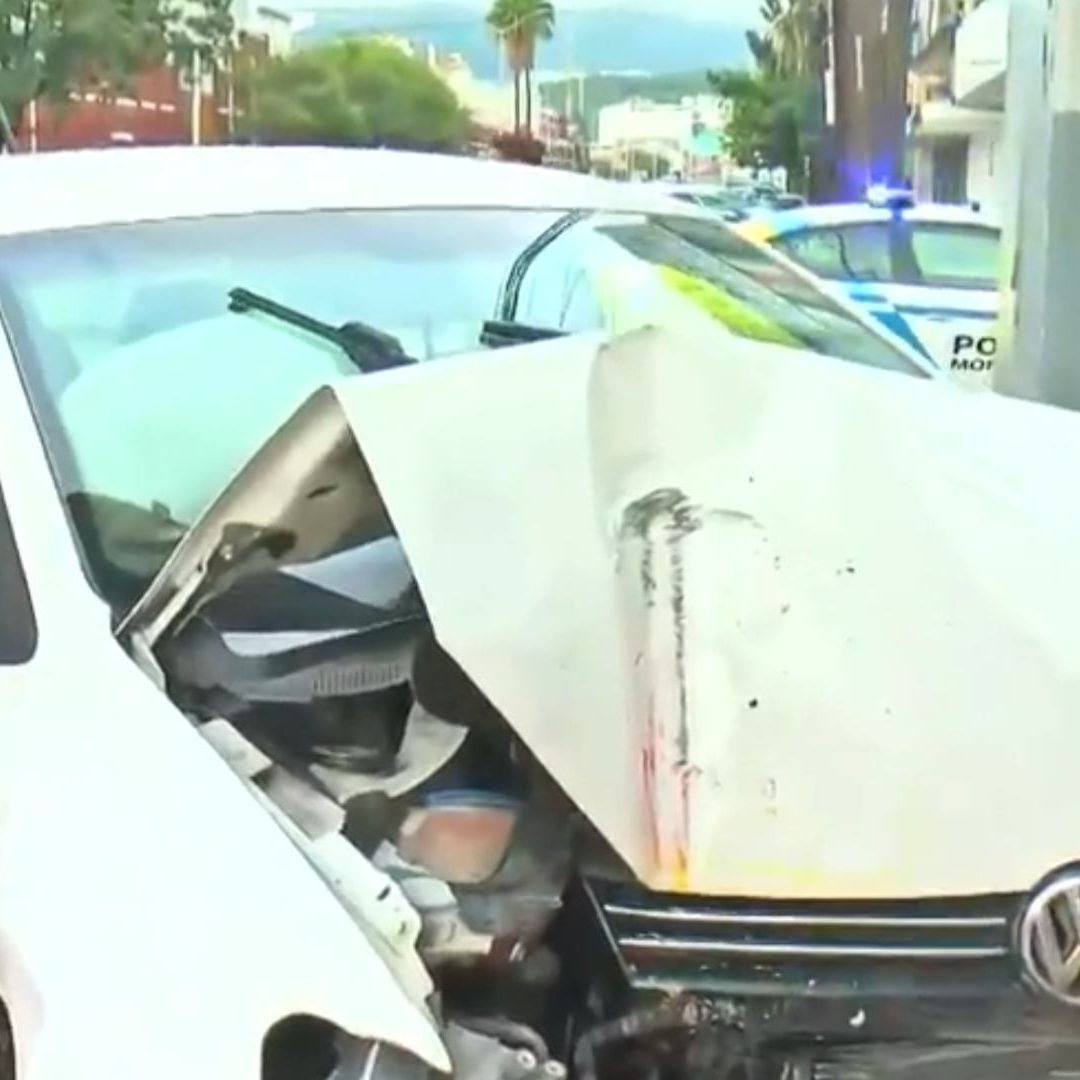 Accidente vial en centro de Monterrey