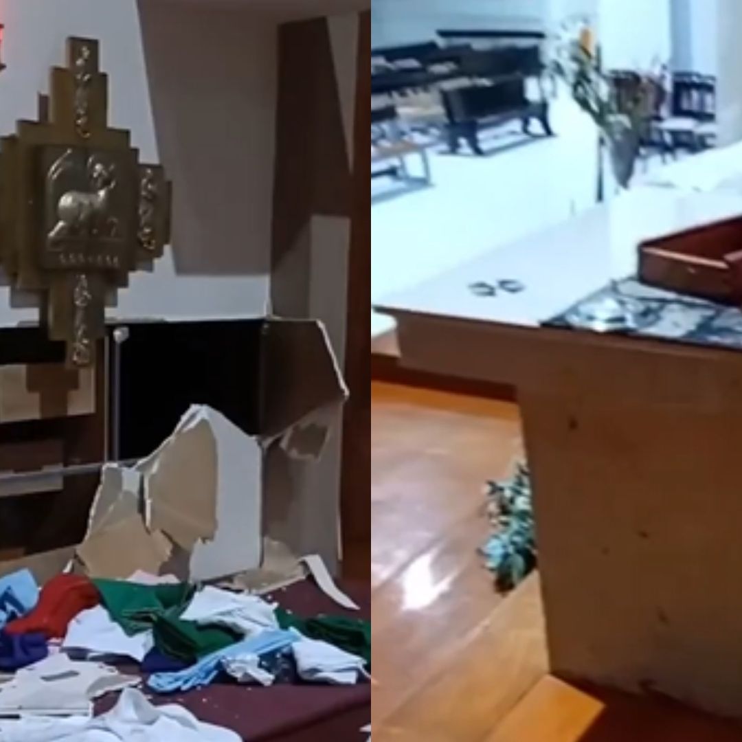 Robo y Destrozos en Iglesia de San Diego Cuachayotla San Pedro Cholula Puebla