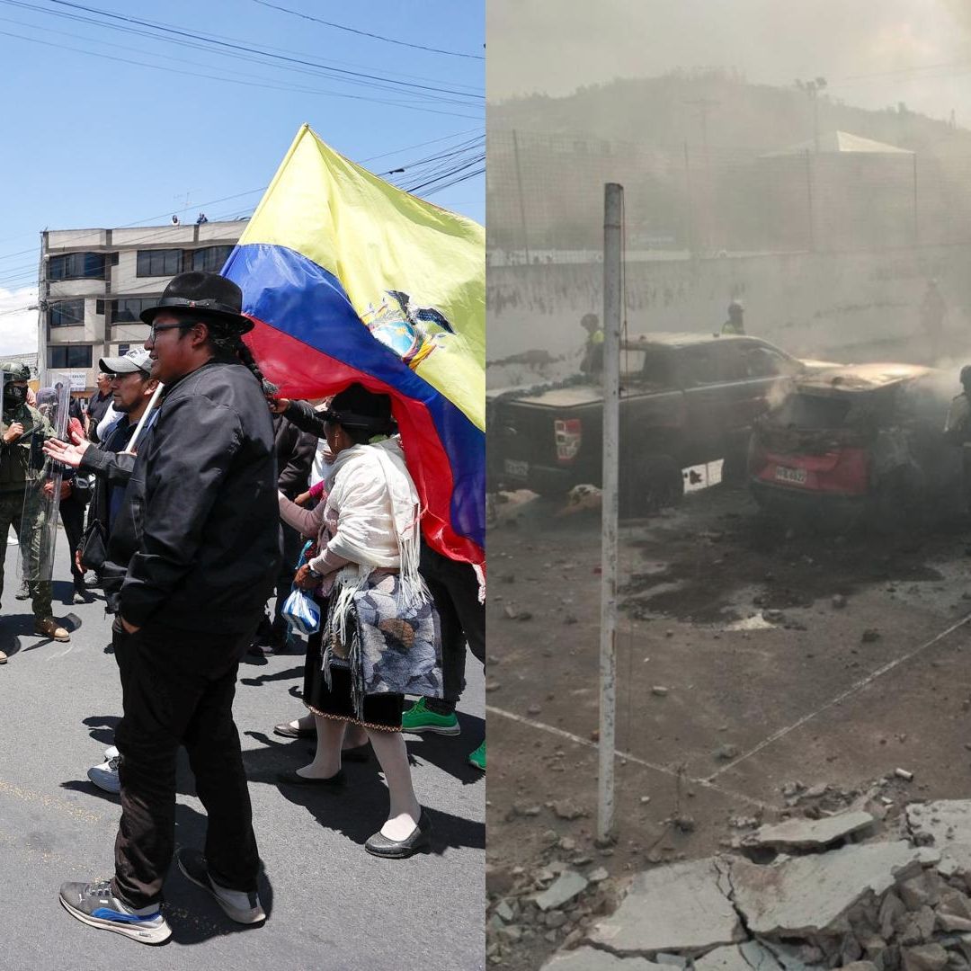 Protestas en Rechazo a Alza de Diésel Deja al Menos 2 Heridos y 24 Detenidos en Ecuador