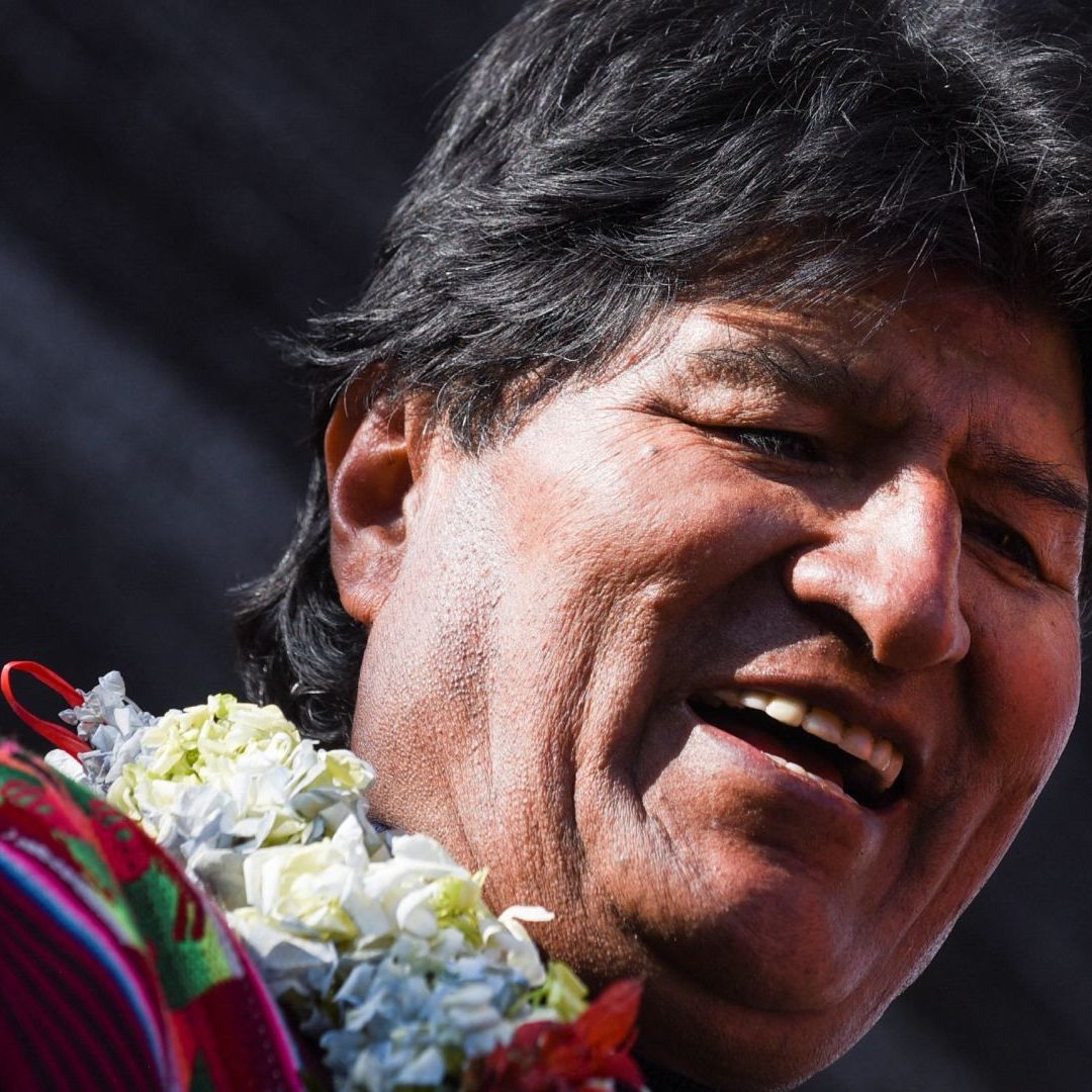 Evo Morales durante una protesta contra el presidente Luis Arce