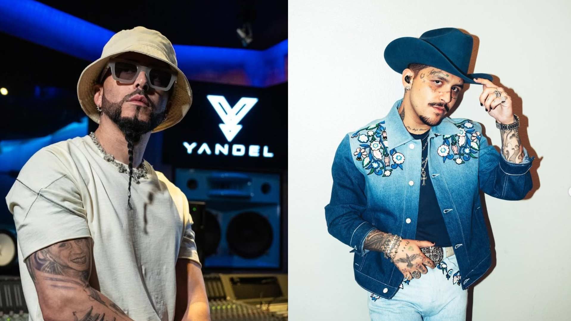 Yandel y Christian Nodal