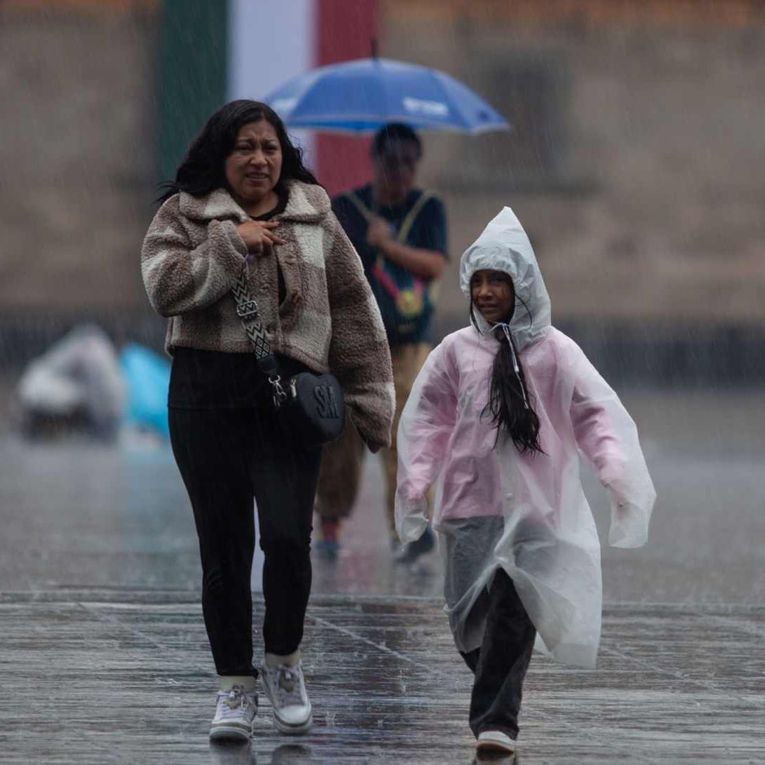 Lluvia en el Centro Histórico de la CDMX el 21 de septiembre de 2025. Foto: Cuartoscuro