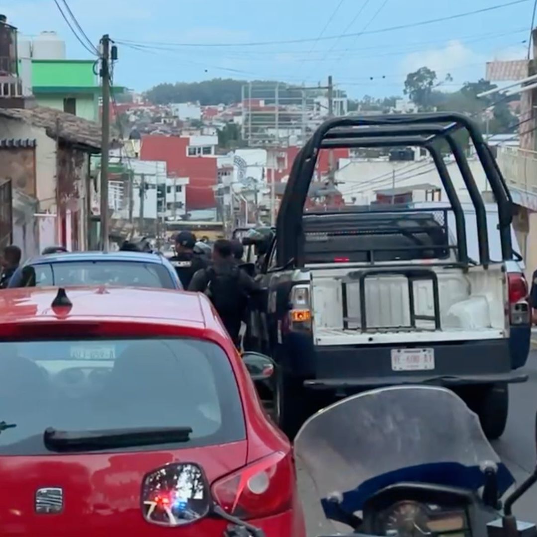 Movilización policial en el centro de Xalapa