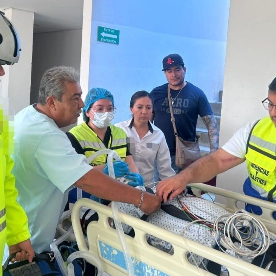 Mujer después Dar a Luz Fue Trasladada Vía Aérea a Hospital de Tehuacán Puebla