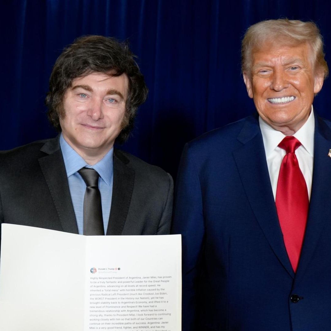 Javier Milei y Donald Trump.