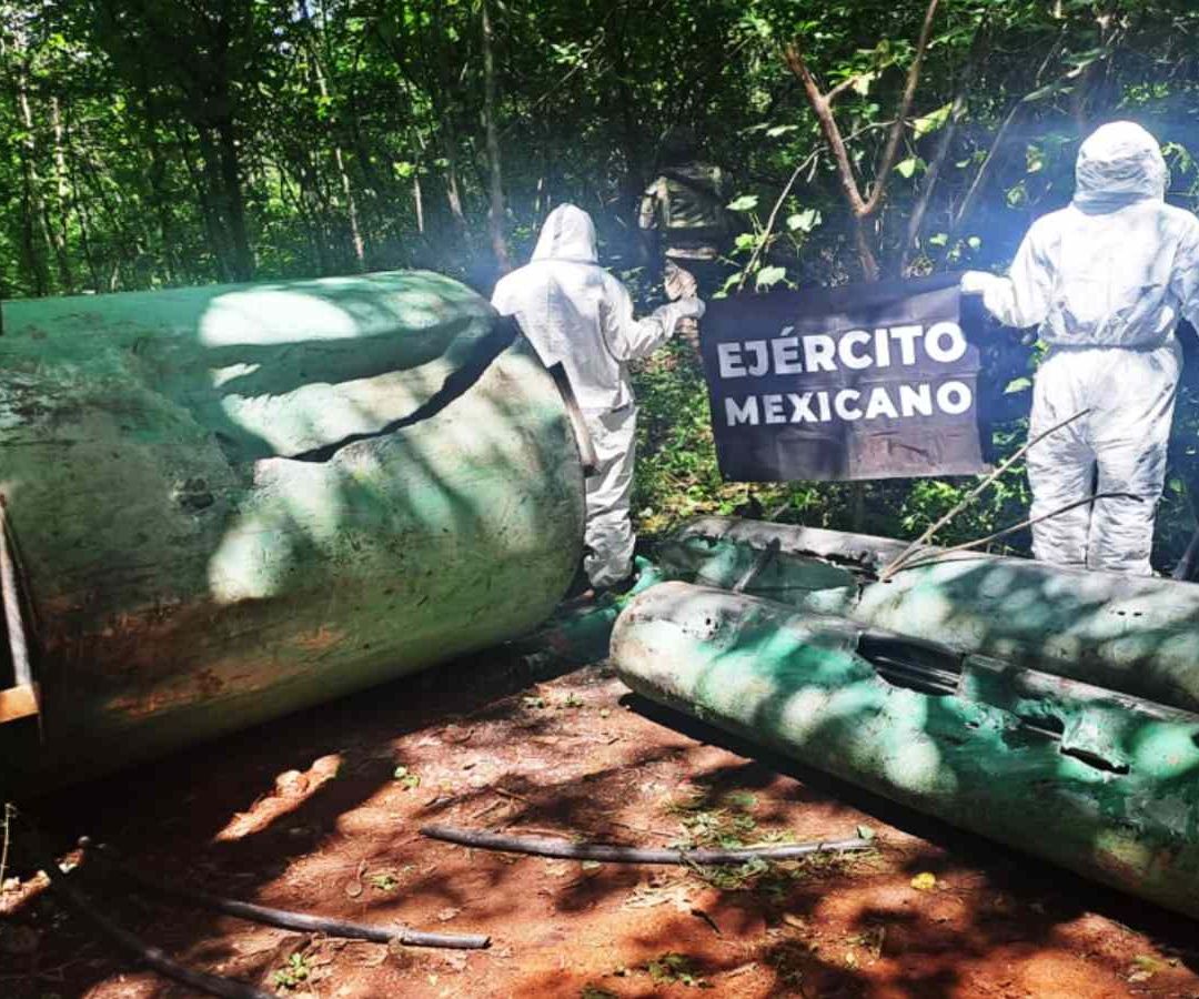 Desmantelan narcolaboratorio en Sinalo. Foto: Gobierno de México