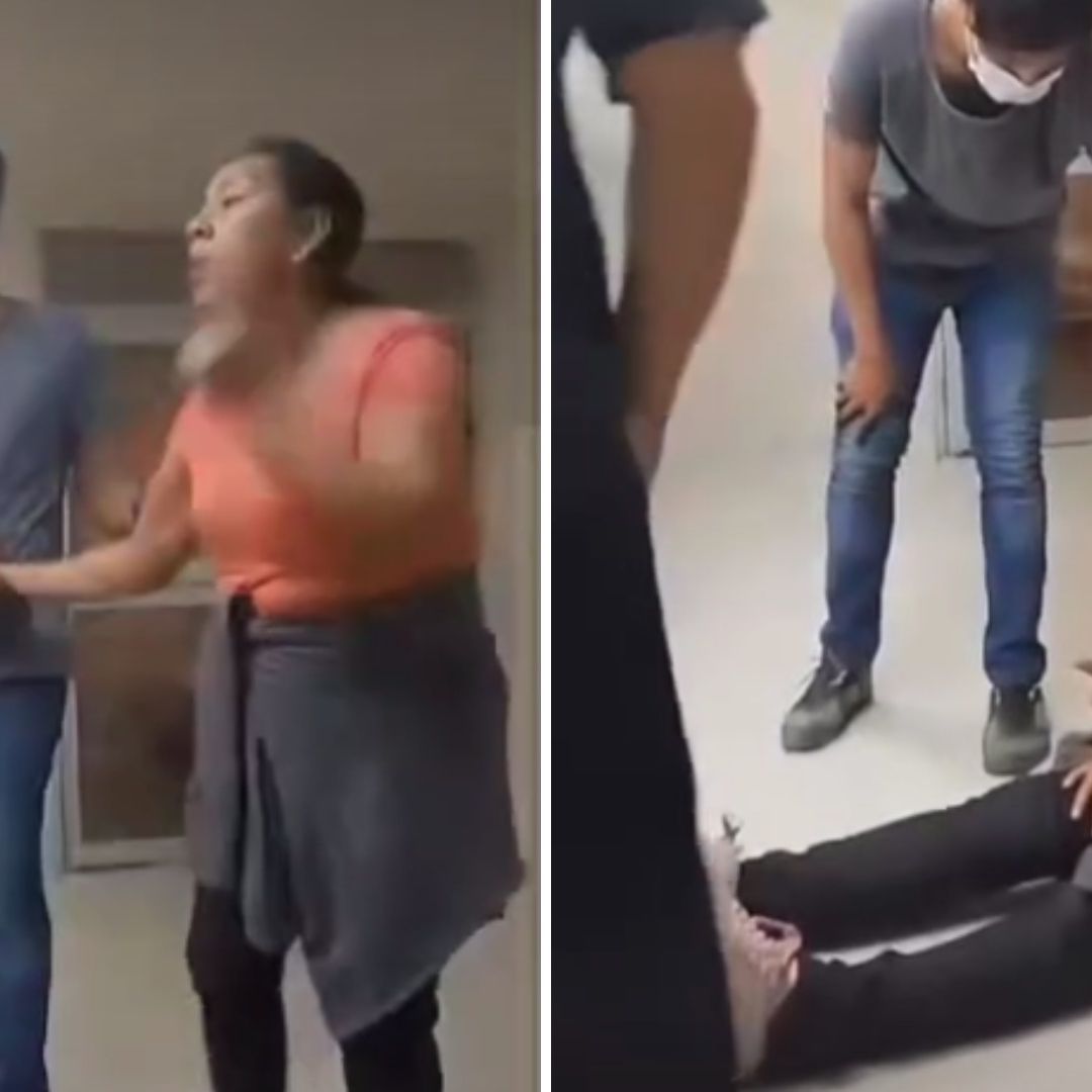 Abuelita se Tira al Piso para Exigir Atención Médica a su Nieto en el IMSS