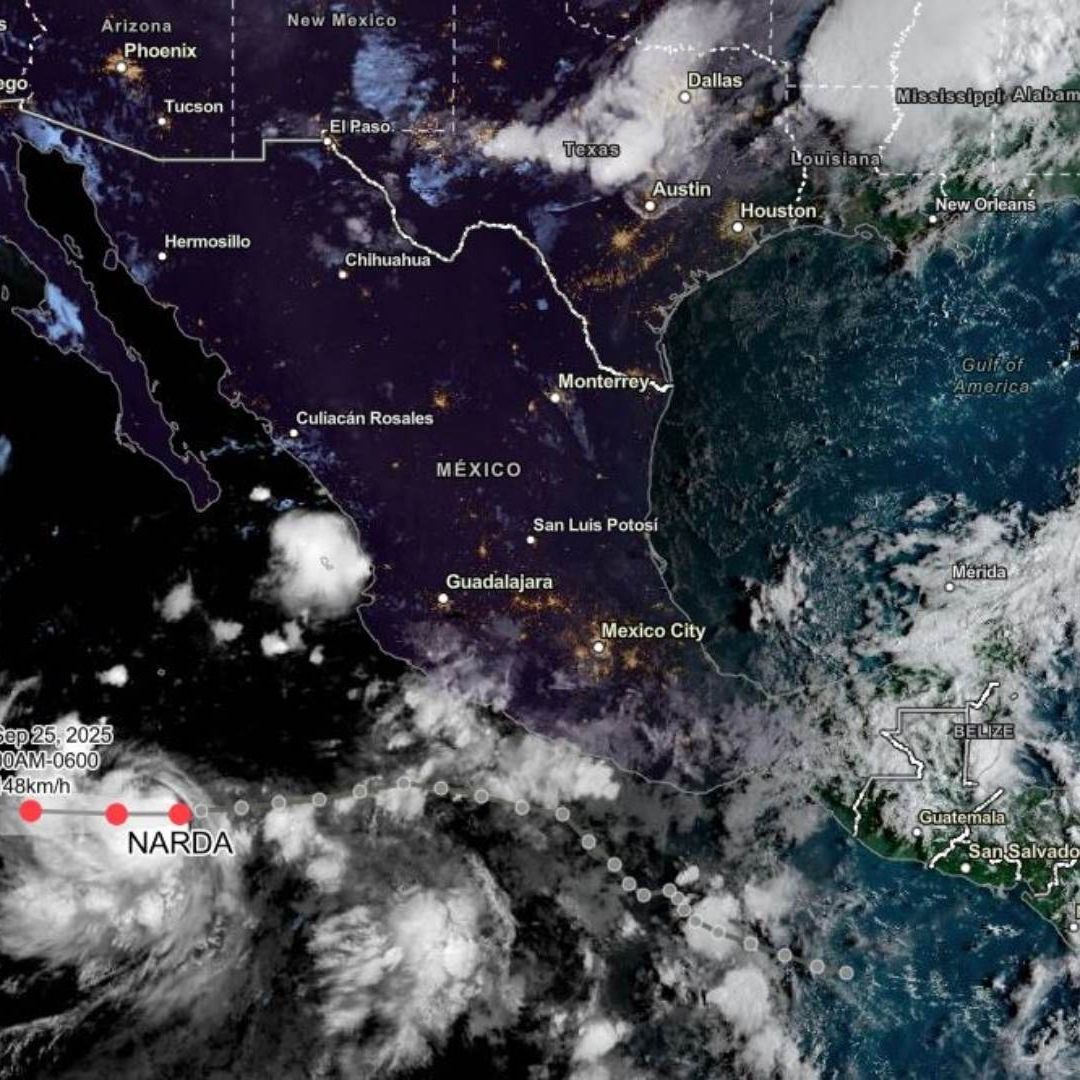 Mapa de la trayectoria de tormenta Humberto e Imelda