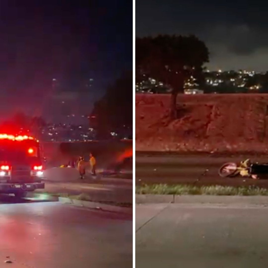 Atropellan a Repartidor Provocando el Cierre Parcial de Vía Rápida Poniente en Tijuana