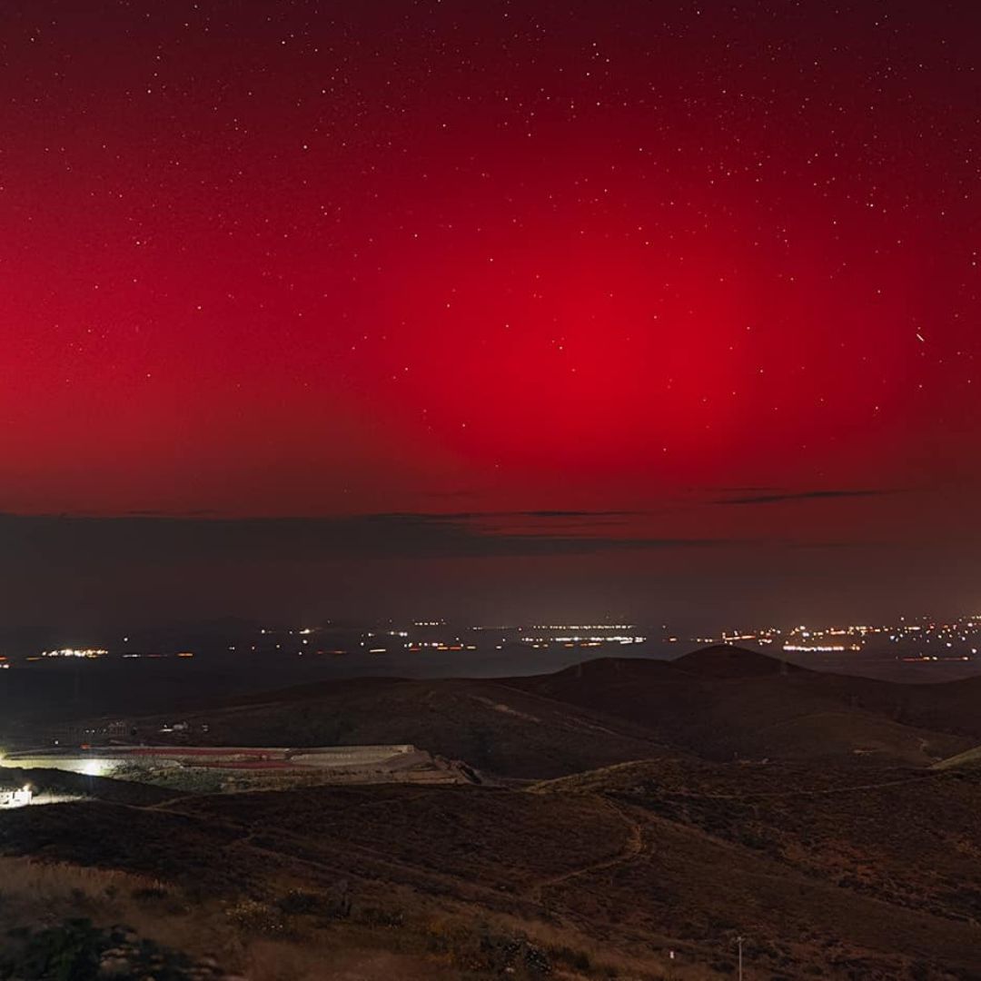 Captan aurora boreal en Zacatecas.