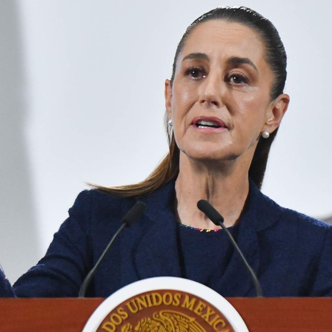 Claudia Sheinbaum en conferencia de prensa en Palacio Nacional