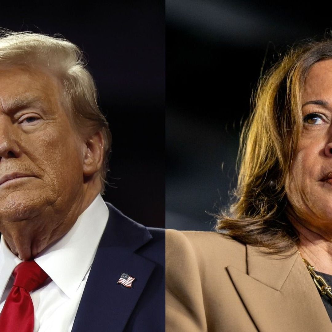 Donald Trump y Kamala Harris durante eventos de campaña en Estados Unidos