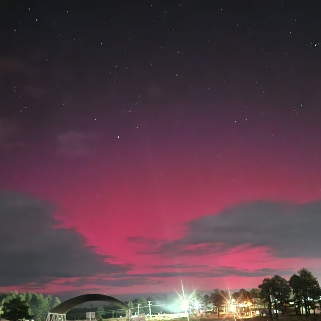 Aurora Boreal en El Vergel, municipio de Balleza, Chihuahua