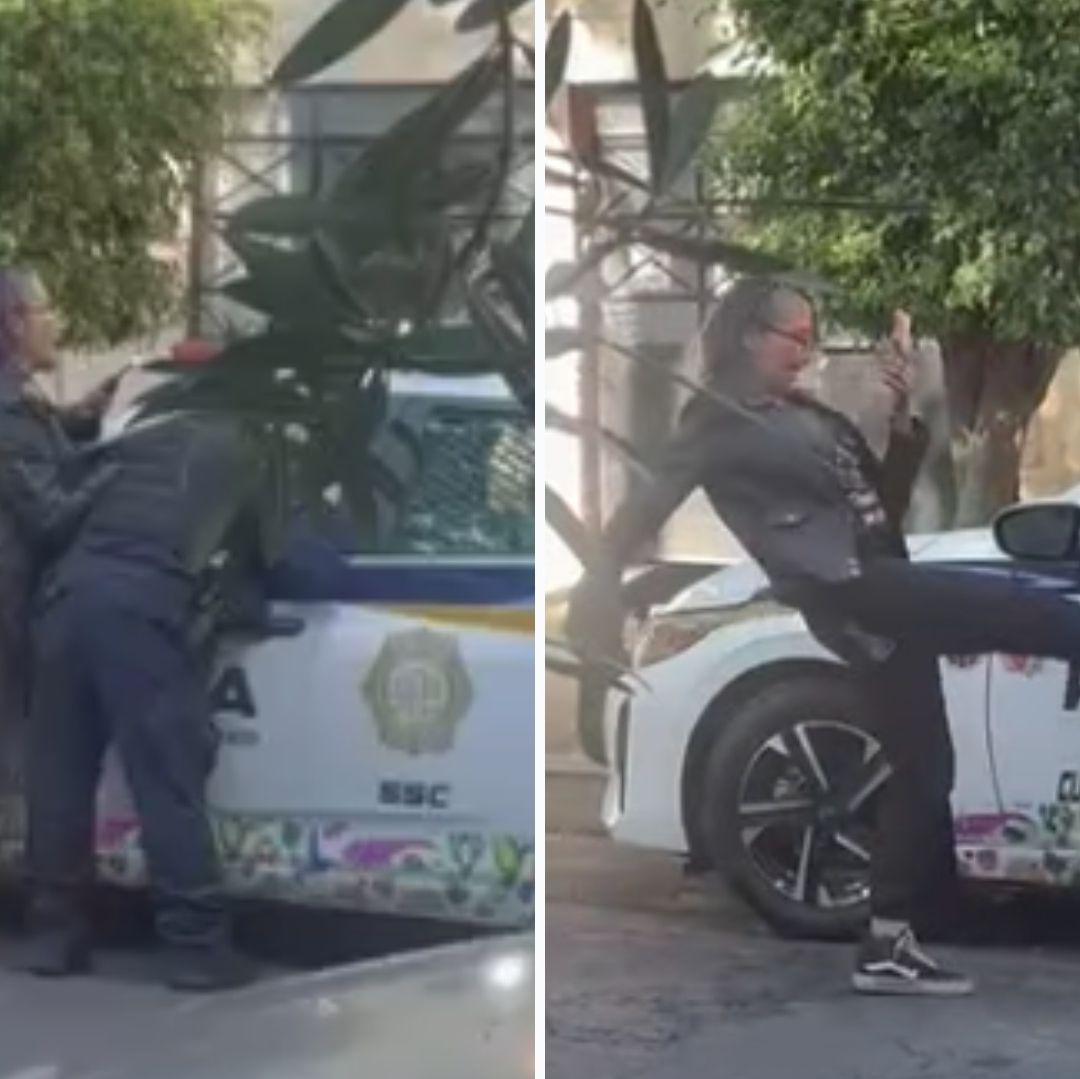 Lady Patadas: Captan a Mujer Agrediendo a Golpes a Policía en la Alcaldía Benito Juárez