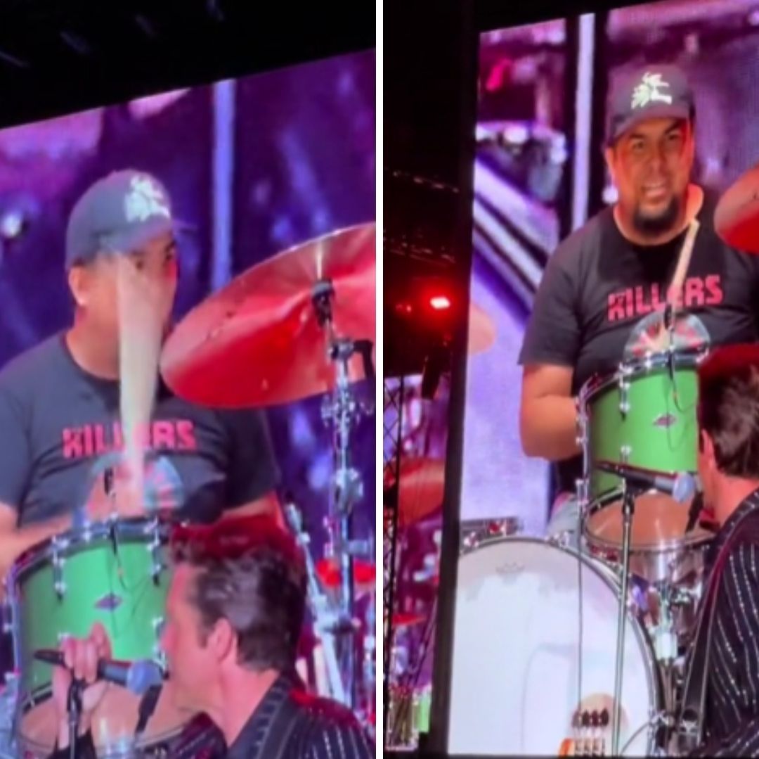 Brandon Flowers, Vocalista de The Killers, Baja a Fan del Escenario en Concierto en Queretaro