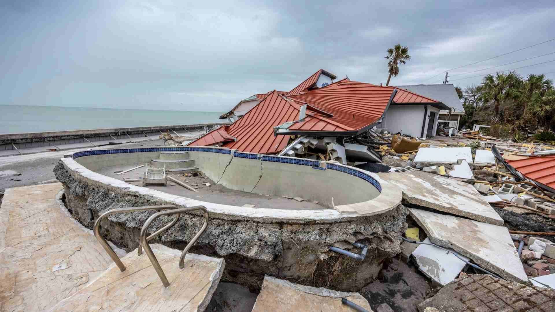 Daños de huracan Milton en Florida