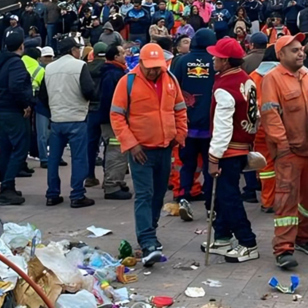 Empleados de basura protestan en la alcaldía Cuauhtémoc