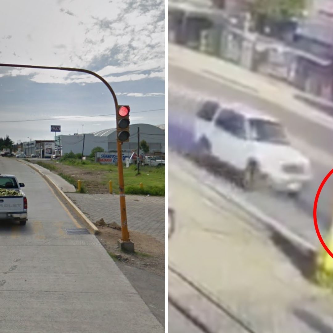 Camioneta se pasa el alto en carretera Puebla-Amozoc y atropella a dos personas.
