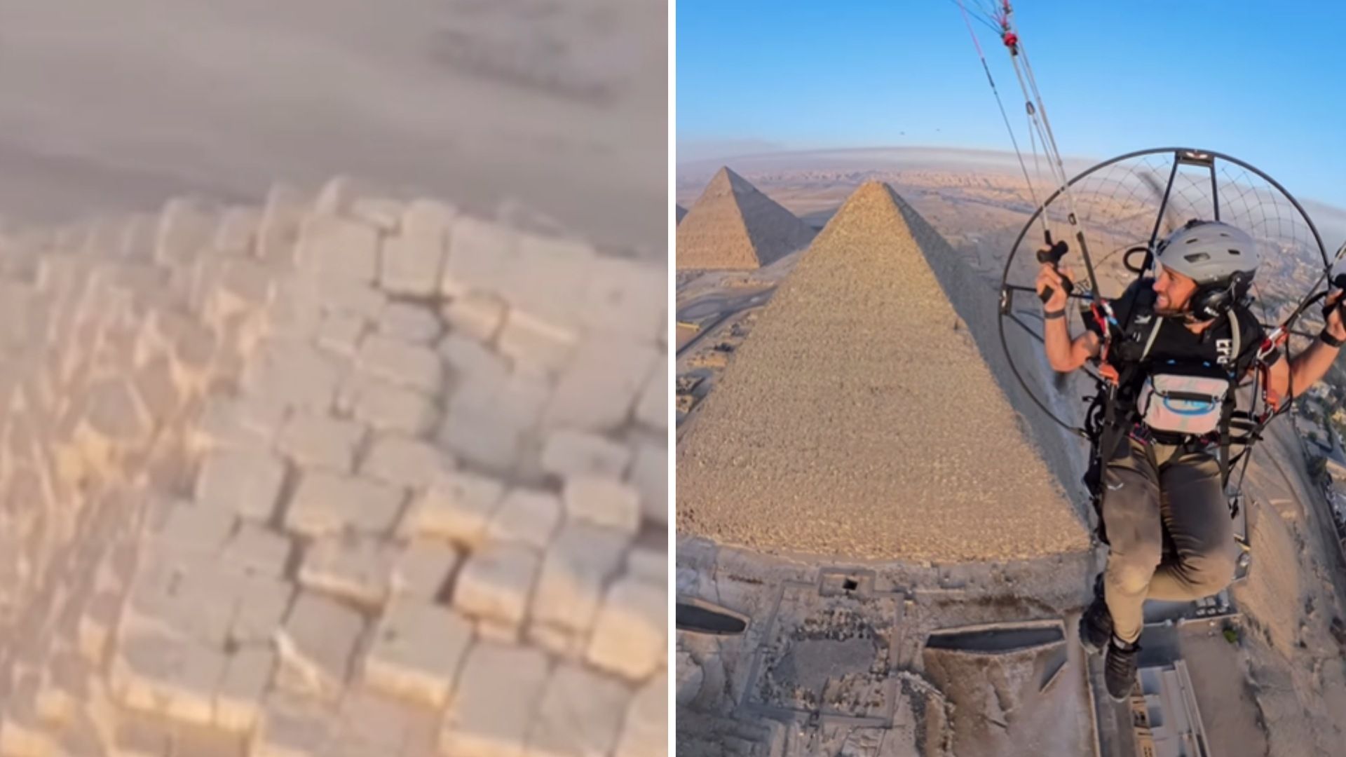 Captan a perrito en Pirámide de Giza