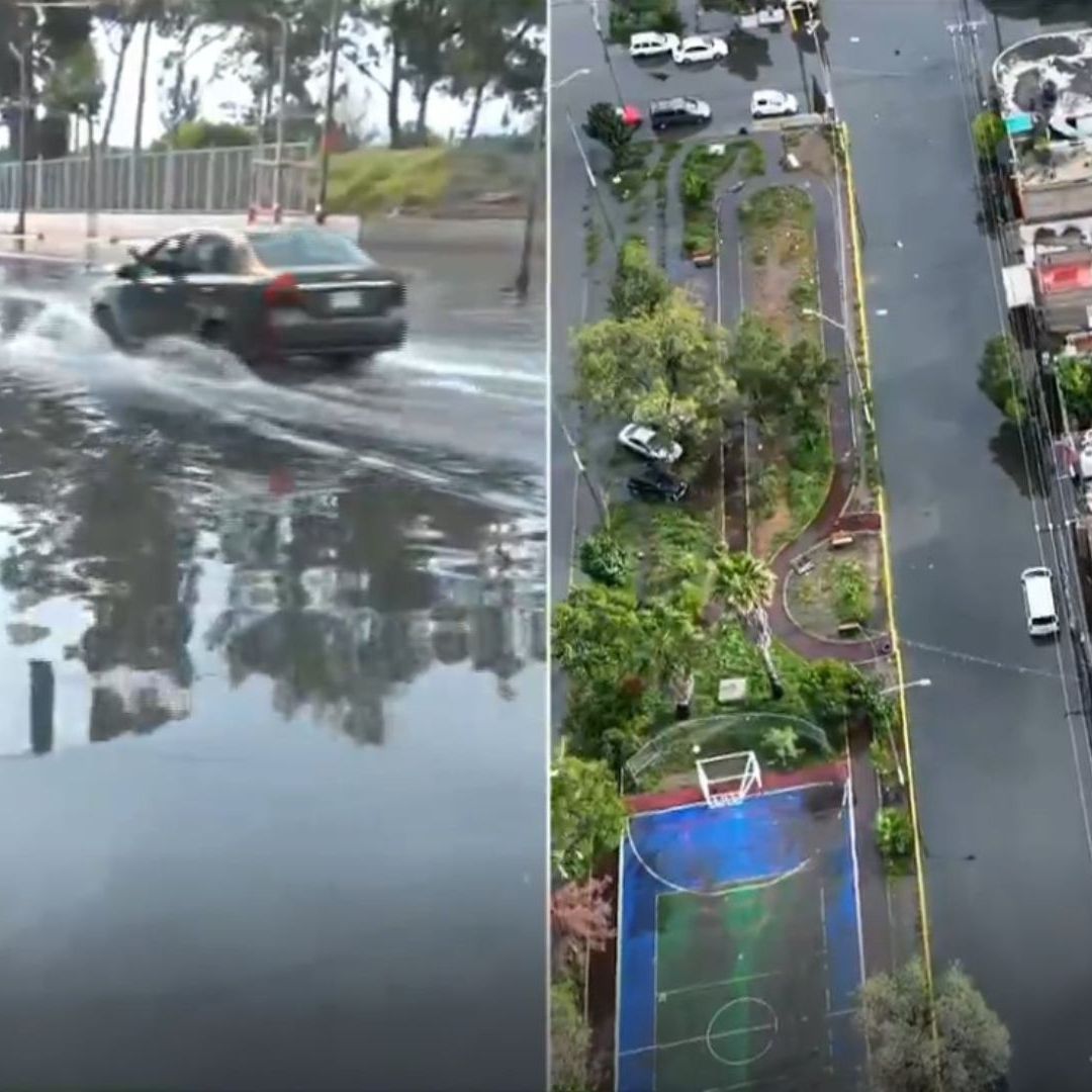 Calles inundadas por lluvias en CDMX y Edomex