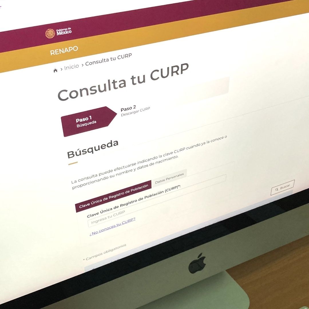 Página oficial para consultar tu CURP