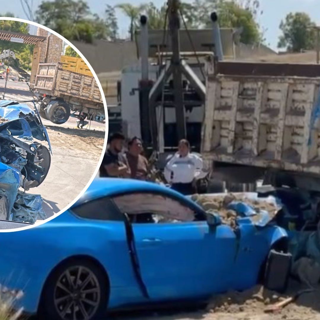 Vehículo deportivo se impacta contra camión tipo torton en Blvd. Las Cascadas, Puebla.