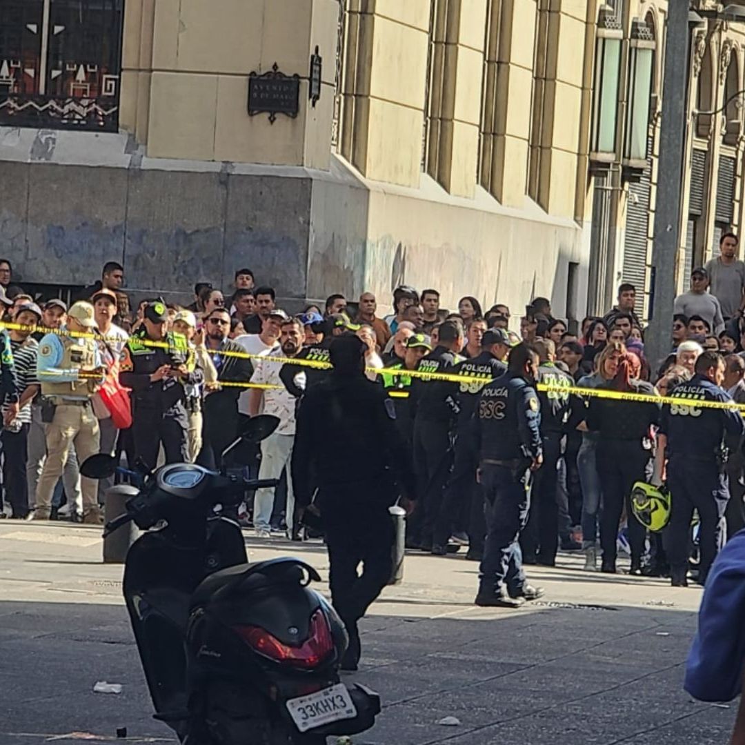 Movilización policiaca después de una balacera en calles del Centro de la CDMX. Foto: Facebook Xochimilco CDMX