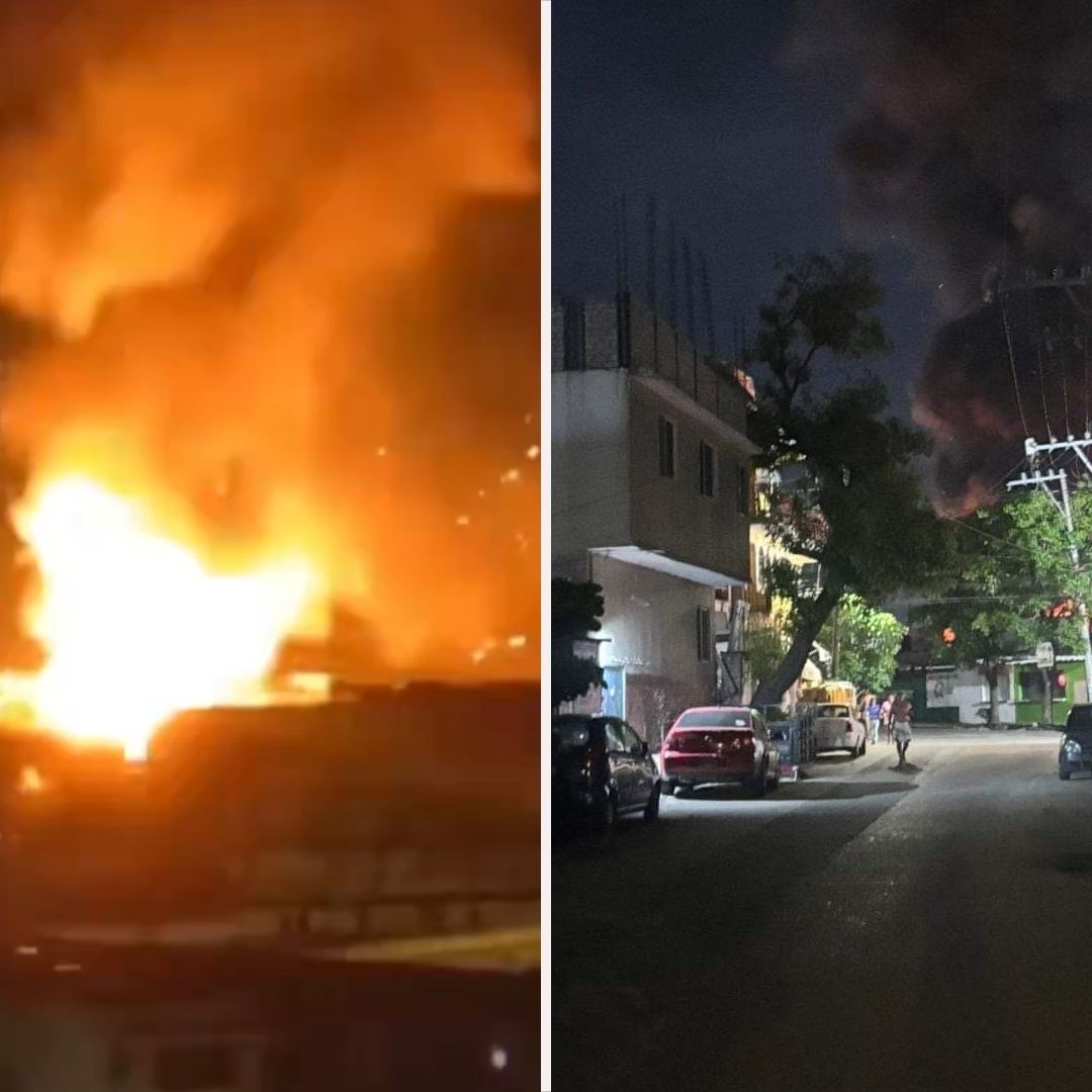 Se Incendia Mercado Central de Acapulco, Guerrero