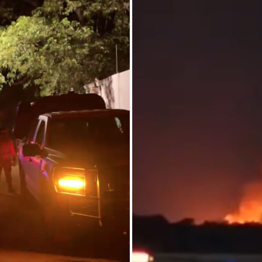 Sujetos Armados Incendian Hacienda “La Chaparrita” en Colonia Bachigualato Culiacán, Sinaloa