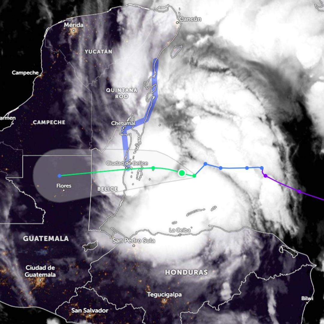 Se Desarrolla la Tormenta Tropical ‘Nadine’ al Sureste de Puerto Costa Maya, Quintana Roo