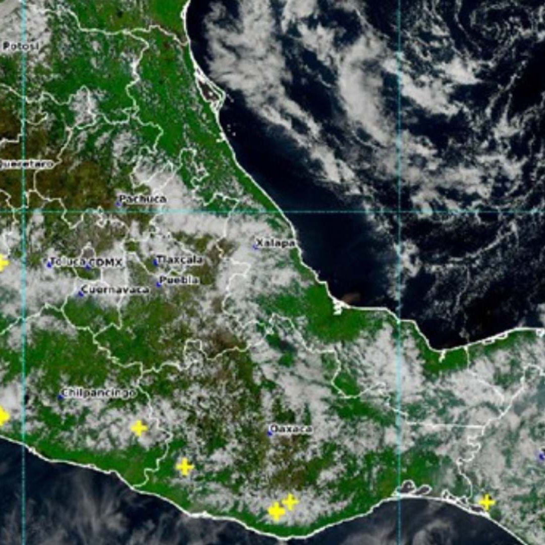 Una baja presión que se ubica en el centro del Golfo de México, la cual se prevé que desplace hacia el suroeste en las siguientes horas.