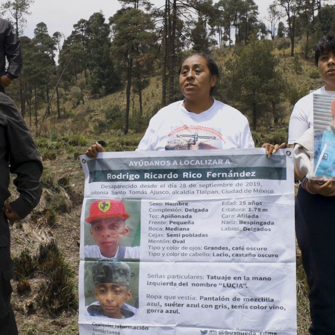 Mirna Lucía en la búsqueda de su hijo Rodrigo Ricardo Rico Fernández desaparecido el 28 de septiembre de 2019