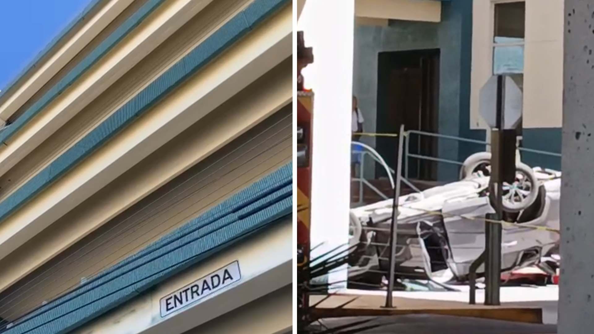 Mujer Cae de un Segundo Piso de Estacionamiento A Bordo de su Vehículo en Hermosillo