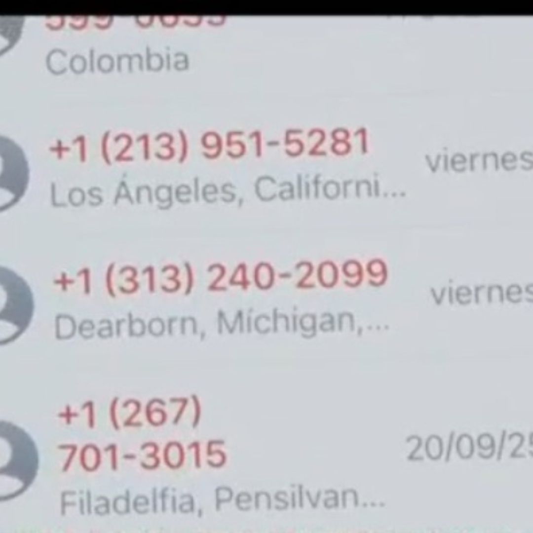 Celular con llamadas perdidas internacionales
