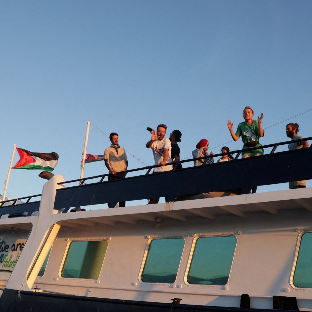Imagen de la Global Sumud Flotilla durante su paso por Turquía