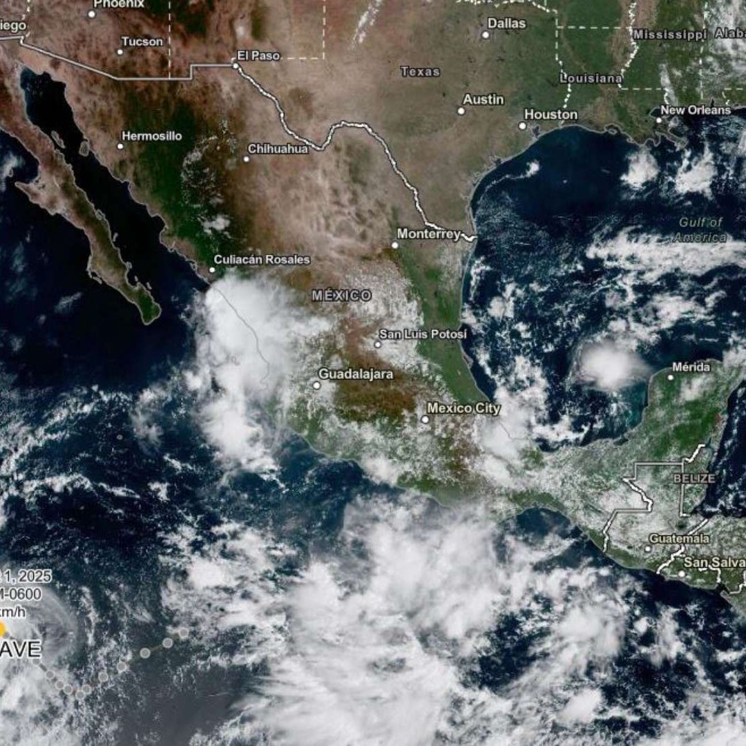 Mapa de la trayectoria de la tormenta tropical Octave, en el Pacífico