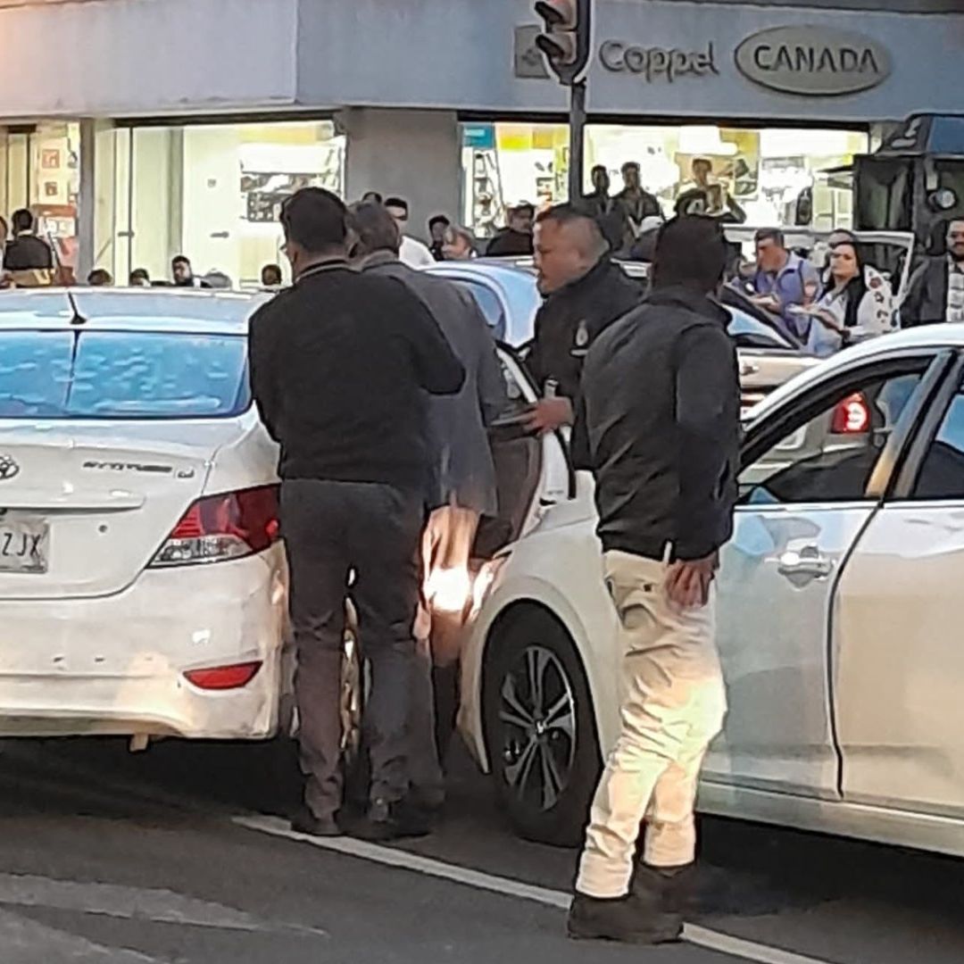 Momento de la detención de Márquez Blas en la Ciudad de México.