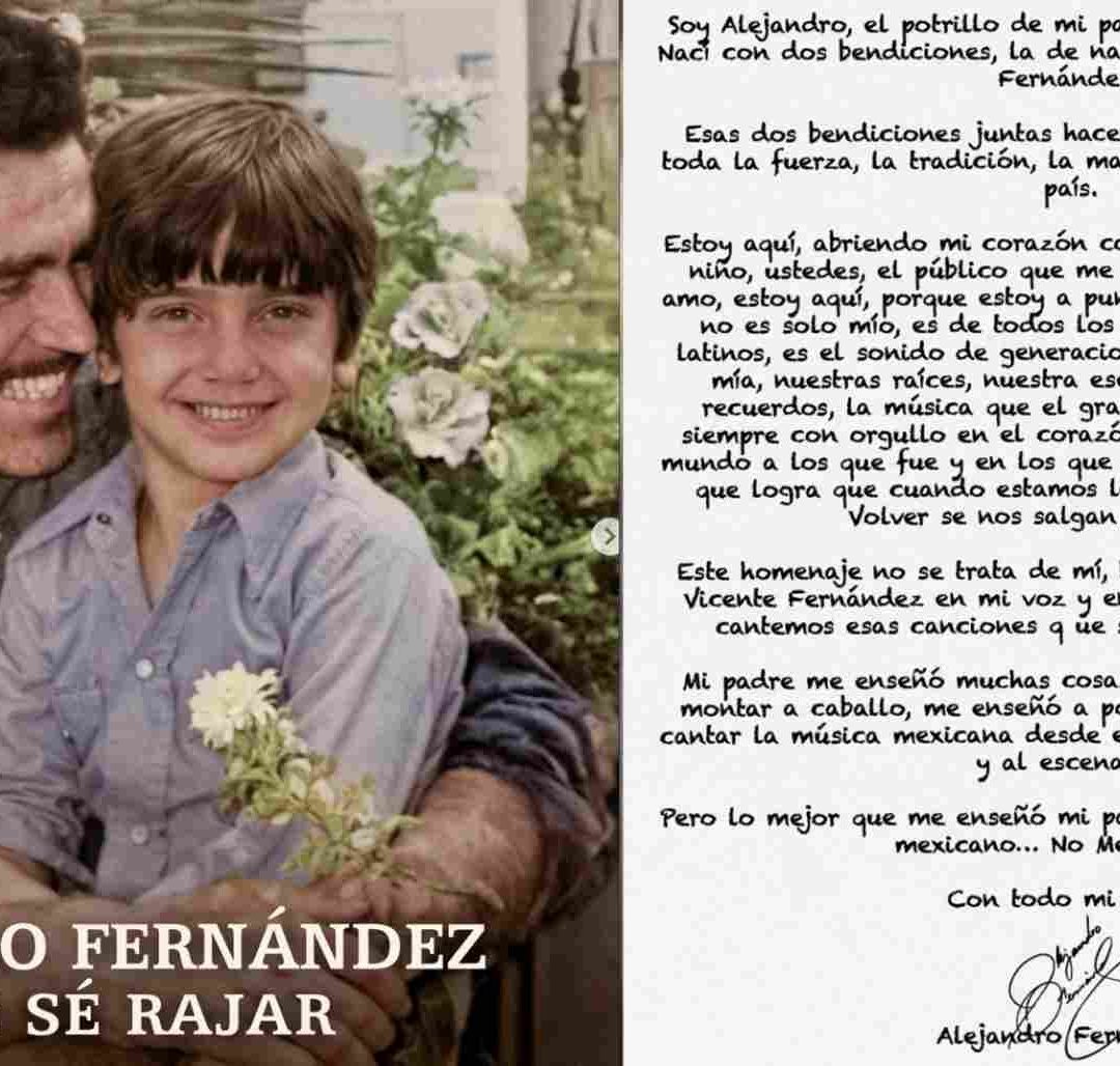 Alejandro Fernández llevará a cabo una gira en honor a su padre