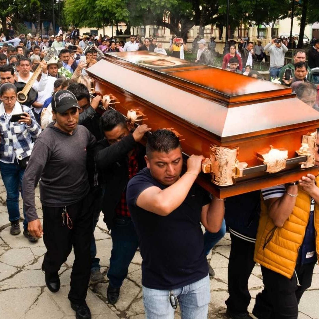 Familiares, amigos y miembros de la iglesia acuden a misa de cuerpo presente del sacerdote Marcelo en Chiapas
