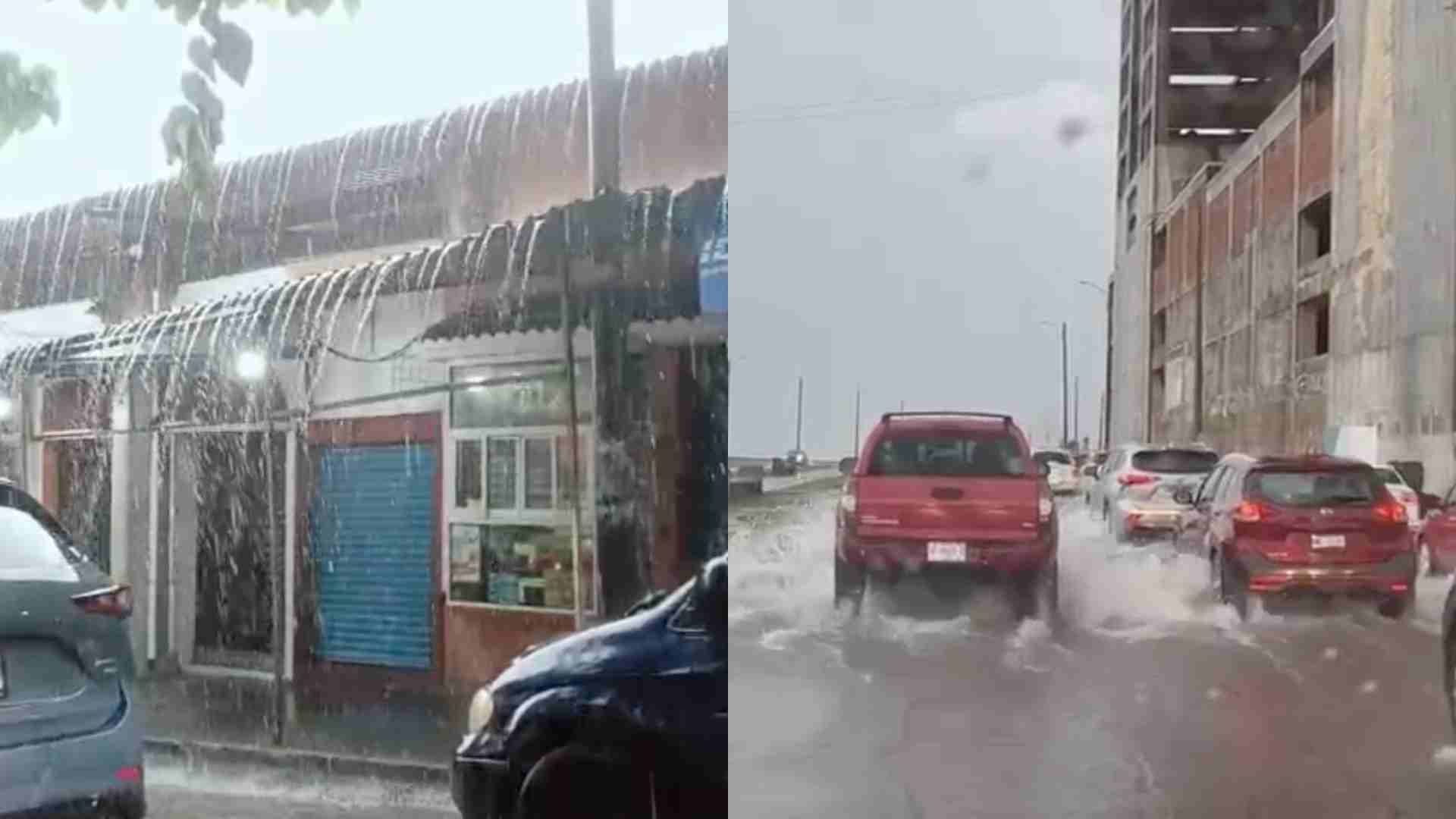 Fuertes Lluvias Dejan Vehículos Varados Calles y Casas Inundadas en Coatzacoalcos Veracruz