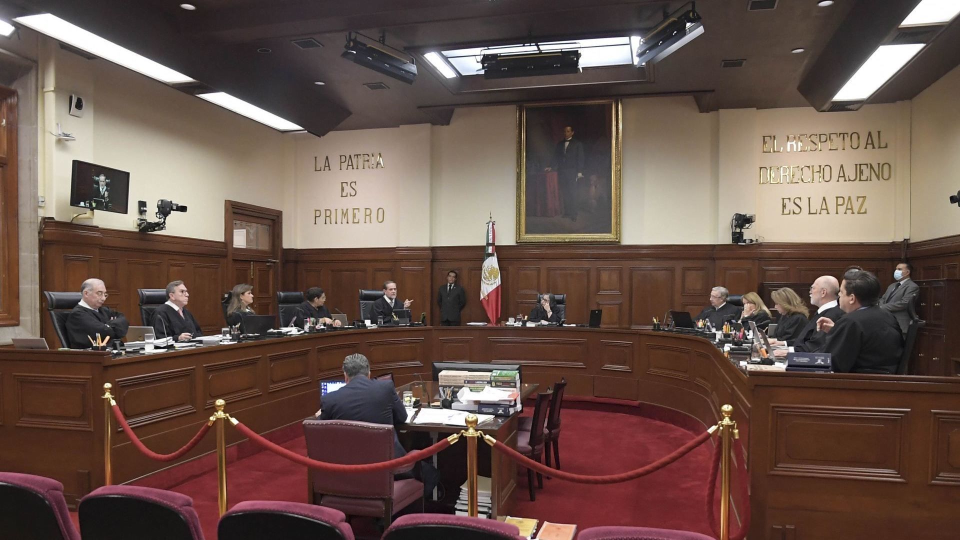 Sesión en la Suprema Corte de Justicia de la Nación.