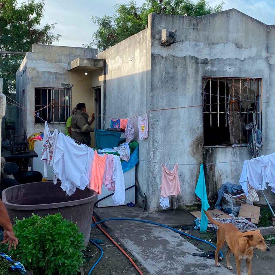 Rescatan a Ocho Menores de Incendio en una Casa en Matamoros