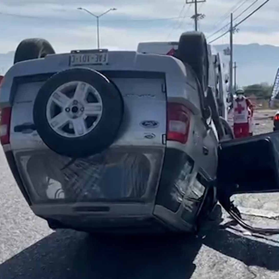 Mujer Embarazada Sufre Volcadura por Mareos al Volante en Saltillo