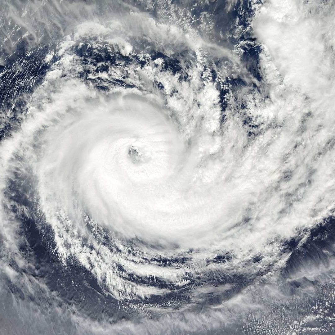 Una imagen de un ciclón tropical capturada desde el espacio