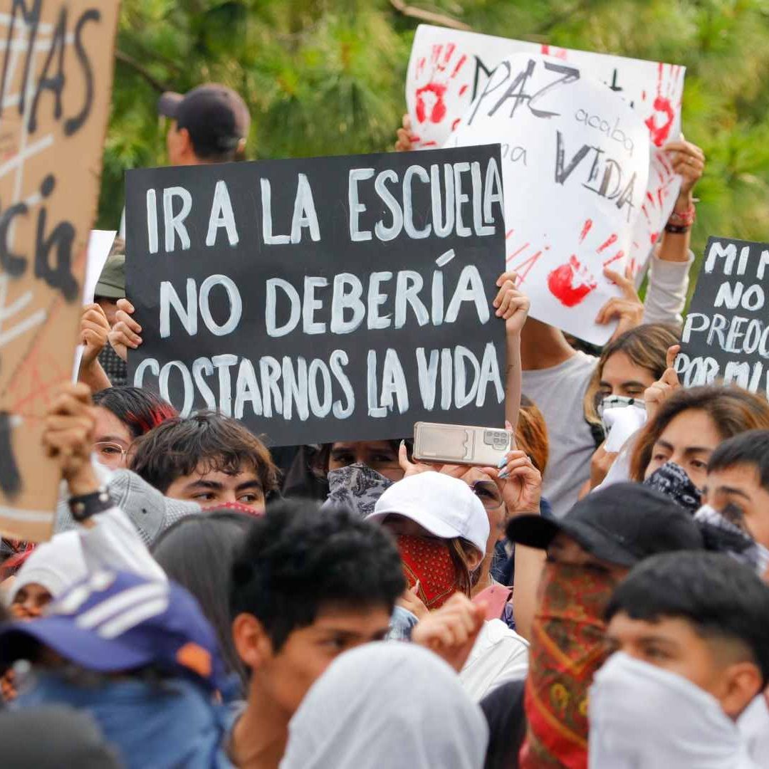 Marcha del silencio luego de la muerte de joven del CCH Sur, el 24 de septiembre en CDMX. Foto: Cuartoscuro