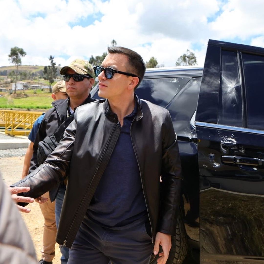 Caravana de Daniel Noboa fue atacada a balazos en Ecuador