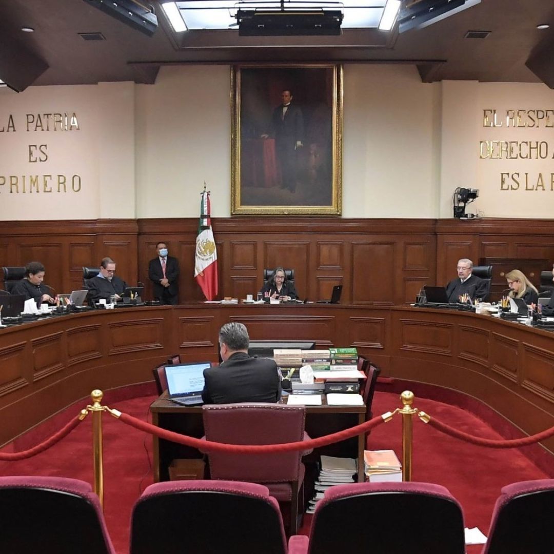 Pleno de la Corte durante la sesión de los ministros.